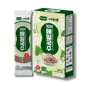 순솔 100% 메밀국수 1kg (100g x 10봉) 비건면 고단백질 소화잘되는음식 저속노화 무첨가물 막국수 소바 파스타 메밀면