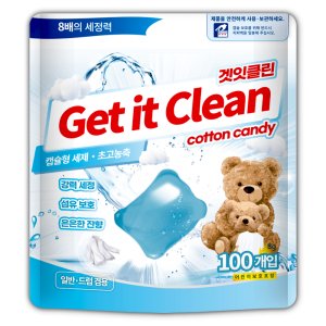 겟잇클린 초고농축 캡슐세제 100개입, 코튼캔디, 1개
