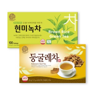 송원 우리차 현미녹차 100T+둥굴레차 80T