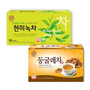 송원 우리차 현미녹차 100T+둥굴레차 80T