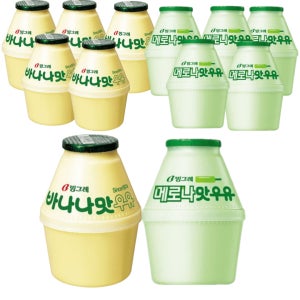 빙그레 바나나우유 240ml 12입 혼합 (바나나맛6입+메로나맛6입)