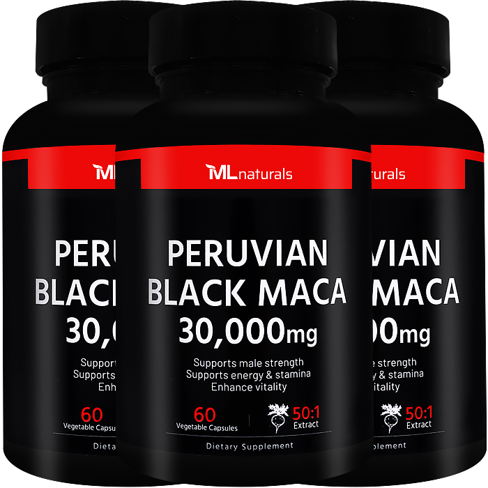 마이라이프 내추럴스 페루비안 블랙마카 30000 mg 미국직배송 60캡슐, 3개