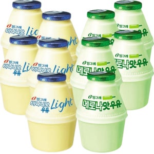 빙그레 바나나우유 240ml 10입 혼합 (바나나맛라이트5입+메로나맛5입)
