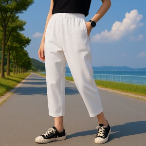 키작녀바지 7부 8부 9부 배기팬츠 냉장고바지 아이스팬츠