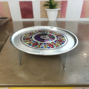 가오스 국내생산 추억의 양은밥상 옛날 꽃상 시골할매 레트로 접이식 발상 1호 특대(1인)