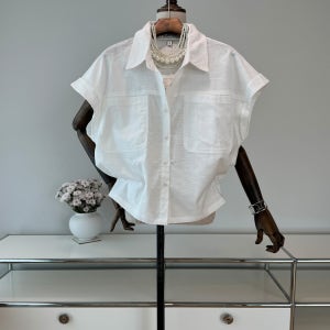 린넨 빅포켓 썸머 반팔 남방 셔츠 3컬러