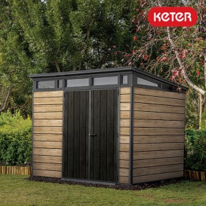 케터 조립식창고 데코코트9x7 농막용창고 간이 야외 소형 이동식 창고 캠핑창고 수납 보관