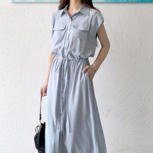 여자 원피스 봄 가을 카라 여름 여성 민소매 반팔 데일리 30대 데이트룩 캐쥬얼 블랙