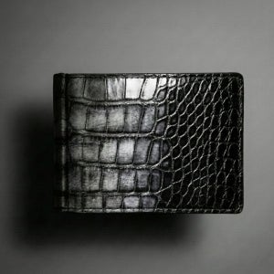 머니클립[내부 악어가죽] 인피니토 악어가죽 남자지갑 선물 수제 반지갑