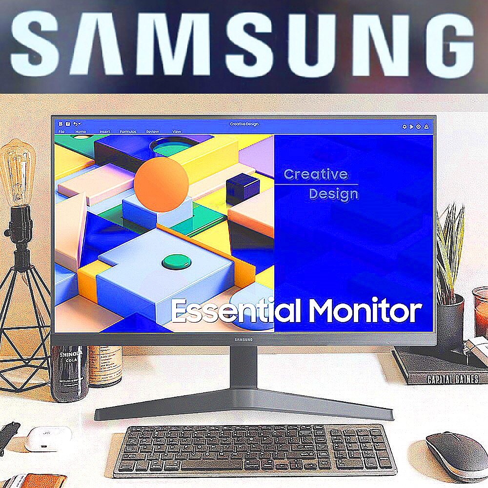 삼성 60.4cm(24인치) 컴퓨터 모니터 듀얼 IPS 사무실 CCTV S24C310EA