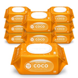 깨끗한나라 코코 베이비케어 물티슈 캡형 100매 10팩