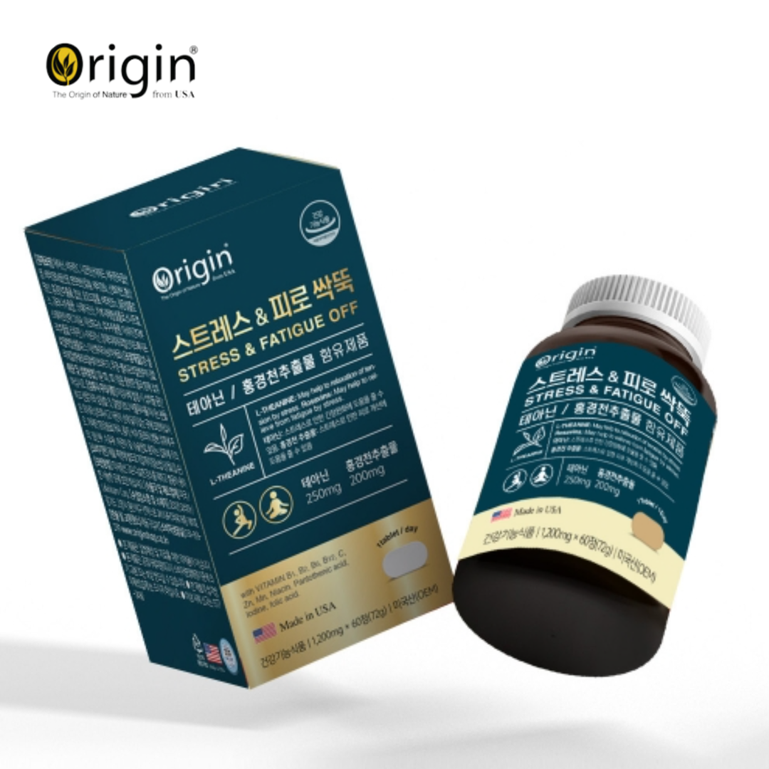 스트레스 피로 싹뚝 홍경천 추출물 로사 <b>테아닌 효능</b> 약2개월분