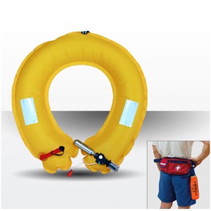 팽창형 구명튜브(라이프가드 세트) / 물속으로 던지면 2초이내에 팽창하는 구명튜브