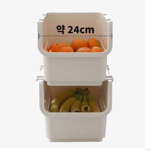펜트리바구니 수납바구니 다용도 적층 정리 플라스틱 바스켓