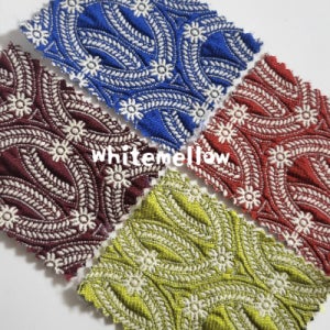 엔틱 유겐트 엠보싱 자수 자카드원단 5칼라 자가드