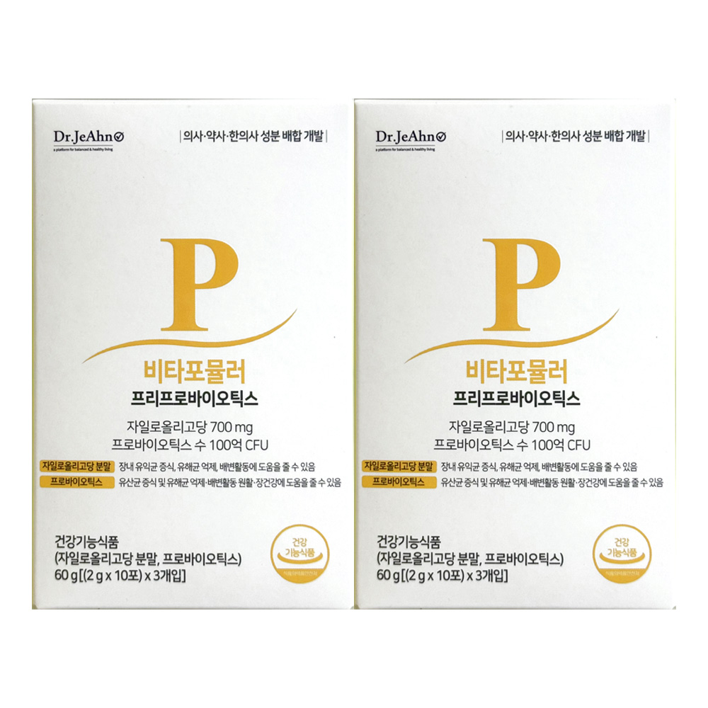 <b>닥터제안 비타포뮬러 프리</b> 프로 유산균 자일로올리고당 신바이오틱스 2g x 30포 2개