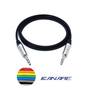 카나레 L-2T2S 뉴트릭 TRS케이블 밸런스 앰프 스피커케이블 음향 검정 1m