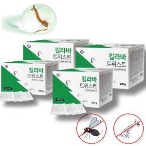 킬라바트위스트 100g 4개 모기유충 모기퇴치 모기 살충제 박멸 정화조 과립형 모기약