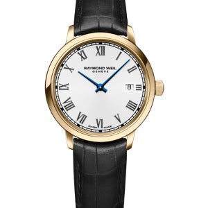 토카타 클래식 골드 화이트 로만 다이얼 가죽 (쿼츠) 29mm