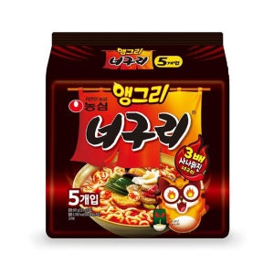 농심 앵그리 너구리 멀티팩 121g 5개입