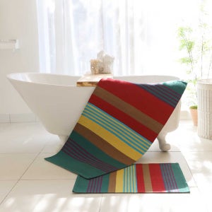 핸드메이드 면 발매트 겸 다용도 러그 피콕스윙 2 size