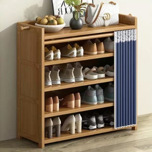 원목신발정리대 5단 6단 신발진열대 슈즈렉 조립식 간이 신발장