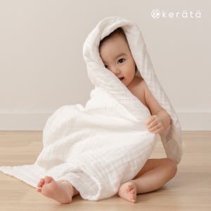 케라타 유아목욕타월 거즈형 6겹 겉싸게 포대기 3SET