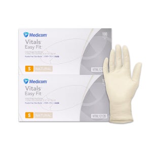 메디컴 세이프터치 바이탈 이지 핏 라텍스글러브 진료용장갑 S 100매입 X 2개