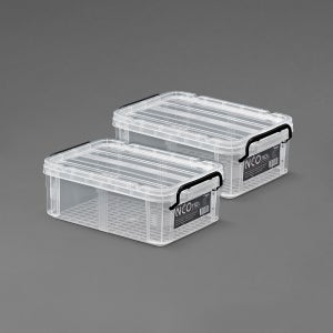 코멕스 네오박스 110(11L) 투명 리빙박스 옷 수납 정리함 펜트리 수납함