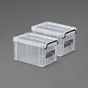 코멕스 네오박스 190(19L) 투명 리빙박스 옷 수납 정리함 펜트리 수납함