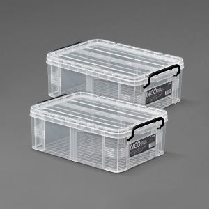 코멕스 네오박스 220(22L) 투명 리빙박스 옷 수납 정리함 펜트리 수납함