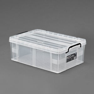 코멕스 네오박스 400(40L) 투명 리빙박스 옷 수납 정리함 펜트리 수납함