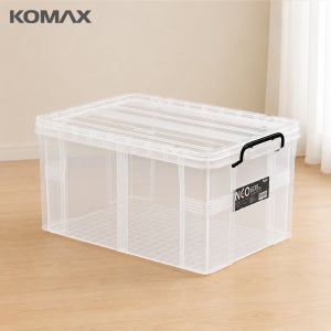 코멕스 네오박스 600(60L) 투명 리빙박스 옷 수납 정리함 펜트리 수납함