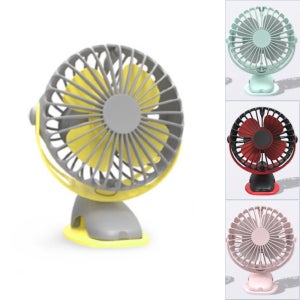 안전인증 Mini Fan 저소음 탁상용 미니 무선 선풍기 책상 유모차 집게형 소형 선풍기