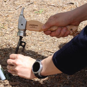 자미로운 스틸 캠핑 해머 고강도 스테인리스 무진동 우드 황동 텐트 망치