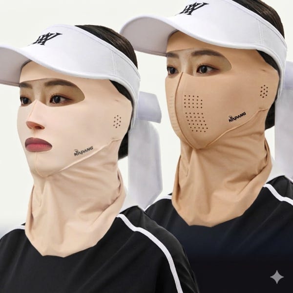네이팡 넥타입 풀커버 오픈 클로즈 자외선 차단 골프 마스크 햇빛 가리개 자전거 등산 낚시 테니스