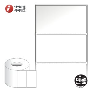 더롤라벨 RL11060LG 바코드 라벨지 110x60 흰색 아트 광택 75지관 2,000라벨 리본 필요