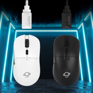 지클릭커 슈퍼히어로 OP100 르캄프 초경량 4K 게이밍 마우스 화이트