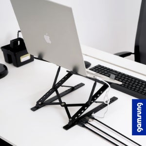 감성공장 2단 접이식 노트북 거치대 USB 멀티 허브 도킹스테이션