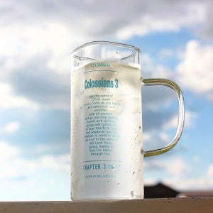 골로새서 THANKS 감사 말씀컵 교회 유리컵 내열유리잔 400ML