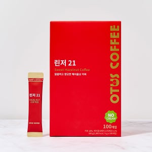 린저21 대용량 아메리카노 헤이즐넛 블랙커피 스틱 100T