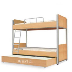 기숙사 전용 침대 튼튼한 국내제작 철재 2층 침대 합숙소침대 보조형 3인 SH2008-7