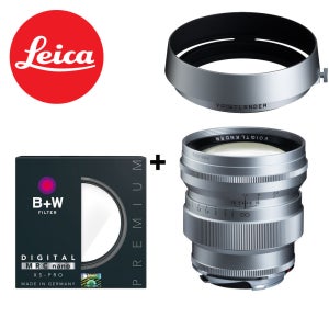 (정품등록이벤트) 보이그랜더 녹턴 빈티지라인 75mm F1.5 ASP 실버 라이카 M + B+W NANO 58mm