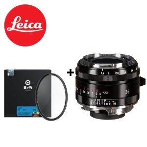 보이그랜더 녹턴 VL 35mm F1.5 ASP 블랙 타입 2 라이카 M + B+W Basic 39mm