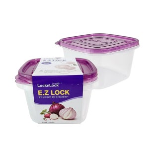 락앤락 이지락 정사각 970ml 2EA (HLE8220W) 밀폐용기 반찬통