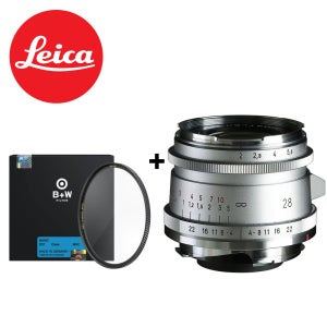 보이그랜더 울트론 빈티지라인 28mm F2 ASP 타입2 실버 라이카 M + B+W Basic 39mm
