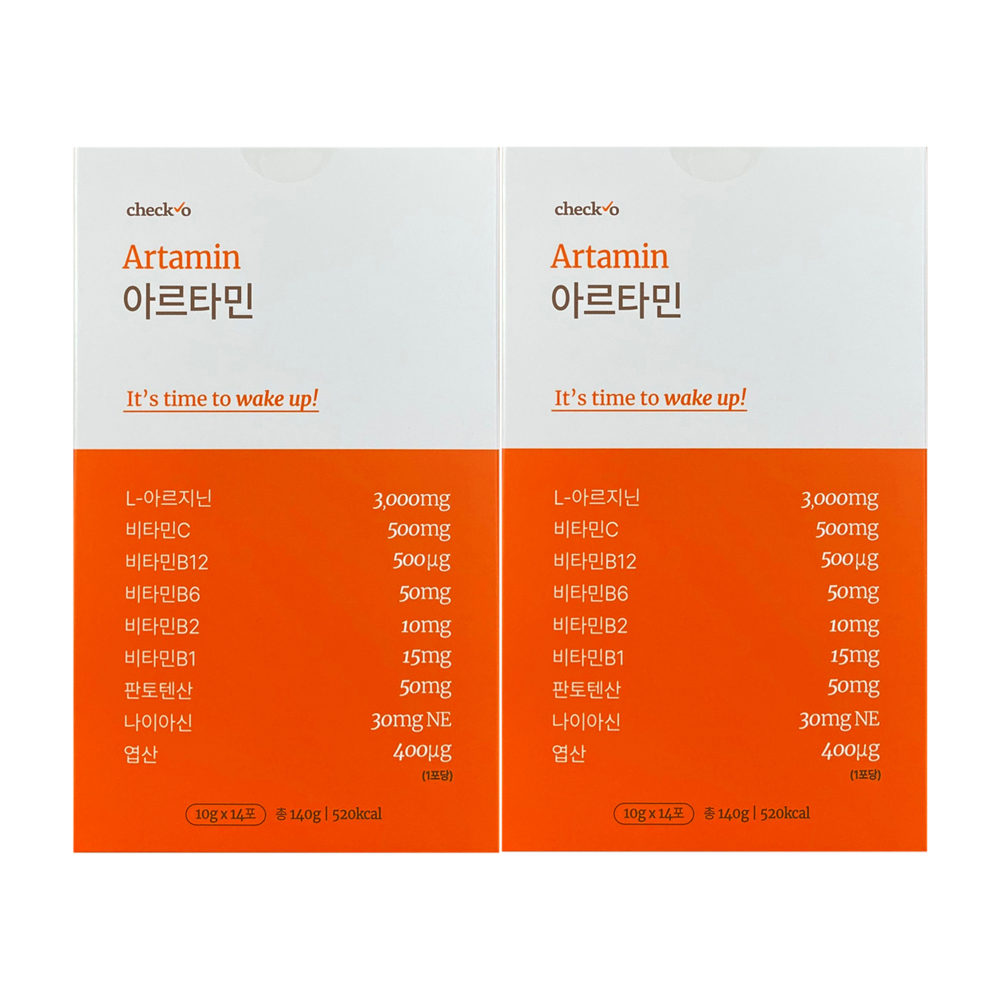 체크오 아르타민 <b>L</b> <b>아르기닌</b> 10g x 14포 2BOX