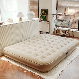 디비바 캠핑매트 에어 매트리스 에어베드 자충매트 펌프내장형 1인용 싱글 높이25cm