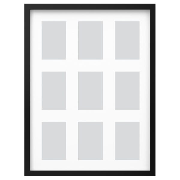 이케아온라인몰 벽걸이액자 RÖDALM 뢰달름 9칸액자 블랙 46x61 cm 505.537.10