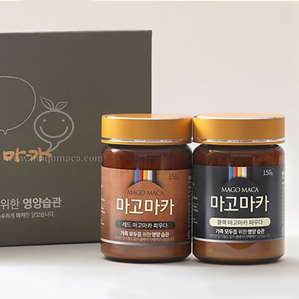 <b>마고마카</b> 페루 블랙 레드 마카 부부용 선물세트 150g x 2병